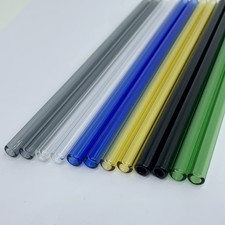 Glass tubes 12 Piece, 8 Inch Long OD 8 mm Thickness 1.5 mm Colorful