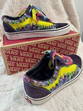 VANS Tie Dye Low Top Sneakers Purple Yellow M...