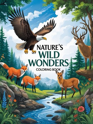 Nature s Wild Wonders Coloring Book for Adults | Wildlife & Nature Scenes