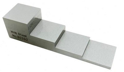 Calibration Block 4 Step Test Block 2.5mm 5mm 10mm 20 mm 1018 Carbon Steel