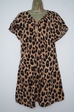 SHEIN BROWN LEOPARD ANIMAL PRINT SWING DRESS SIZE 3XL 22