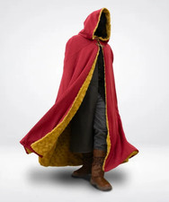 NEW KnightWeave Ranger Collection Traveler's Cloak Wizard Fantasy, Red, Medium