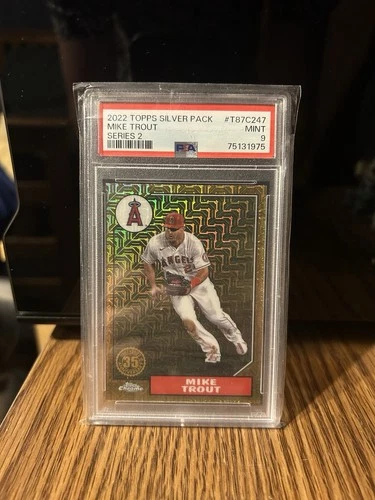 2022 Topps Chrome Silver Pack Mojo Mike Trout #T87C2-47 PSA 9 Angels