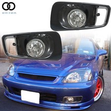 Fog Lights Assembly For Honda Civic 1999-00 Front Lamp Pair Clear Switch Wiring Fog Lights Assembly For Honda Civic 1999-00 Front Lamp Pair Clear Switch Wiring