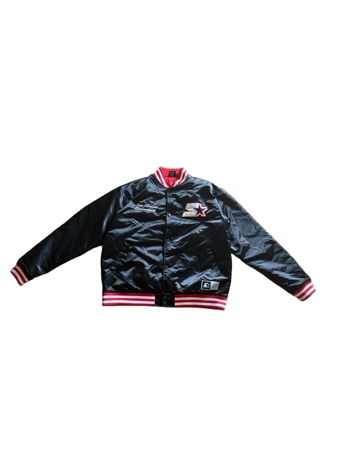 Starter Black Satin Bomber Jacket 2XL - second product detail image