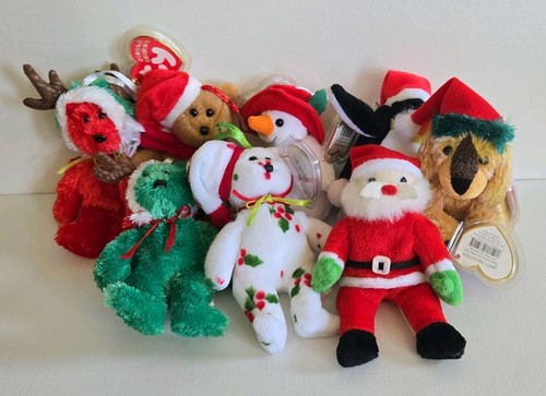 Lot of 8 TY Jingle Baby Beanies
