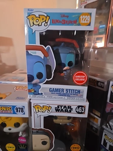 Funko Pop Disney Lilo & Stitch GAMER STITCH #1229 GAMESTOP EXCLUSIVE READ