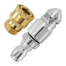 High Pressure Sewer Jetting Nozzle 5000 PSI for Drain and Pipe Cleaning Kit