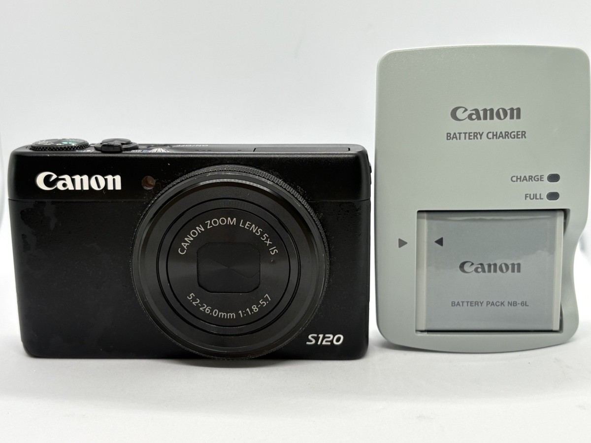 【B3057】 Canon PowerShot S120 ブラック キャノン Near MINT] Canon PowerShot S120 Black 12.1MP Digital Camera Tested
