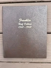 40 Franklin Silver Half Dollars 1948-1963 Archived In A Dansco