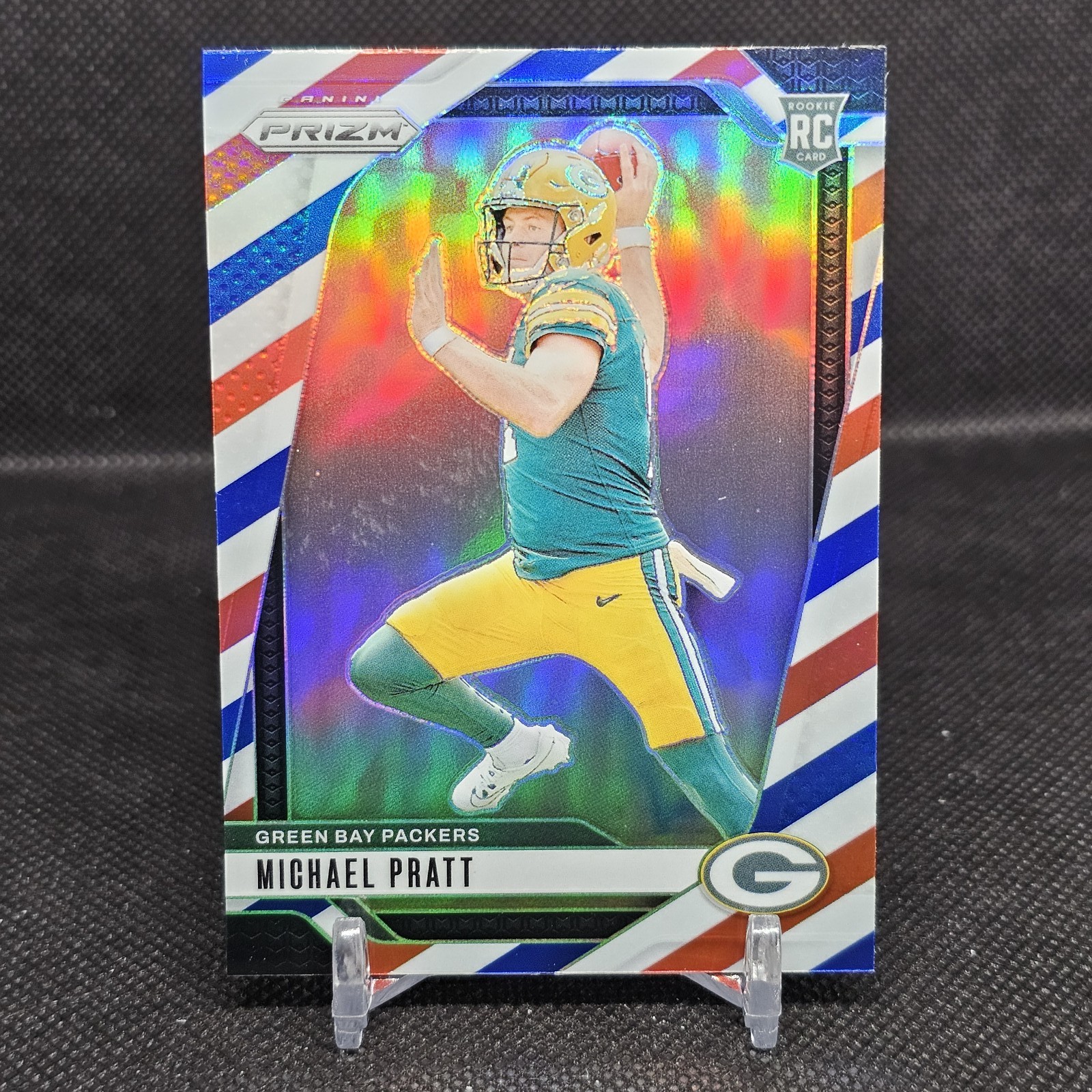 2024 Panini Prizm #379 Michael Pratt Red White and Blue