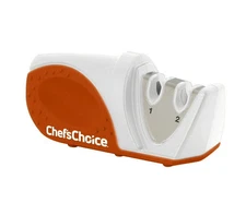 Chef'sChoice Compact 2-Stage Manual Knife Sharpener, White/Orange, 4760 New
