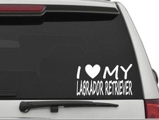 I LOVE MY LABRADOR RETRIEVER Sticker Decal FREE SHIPPING HEART Car Truck 1606