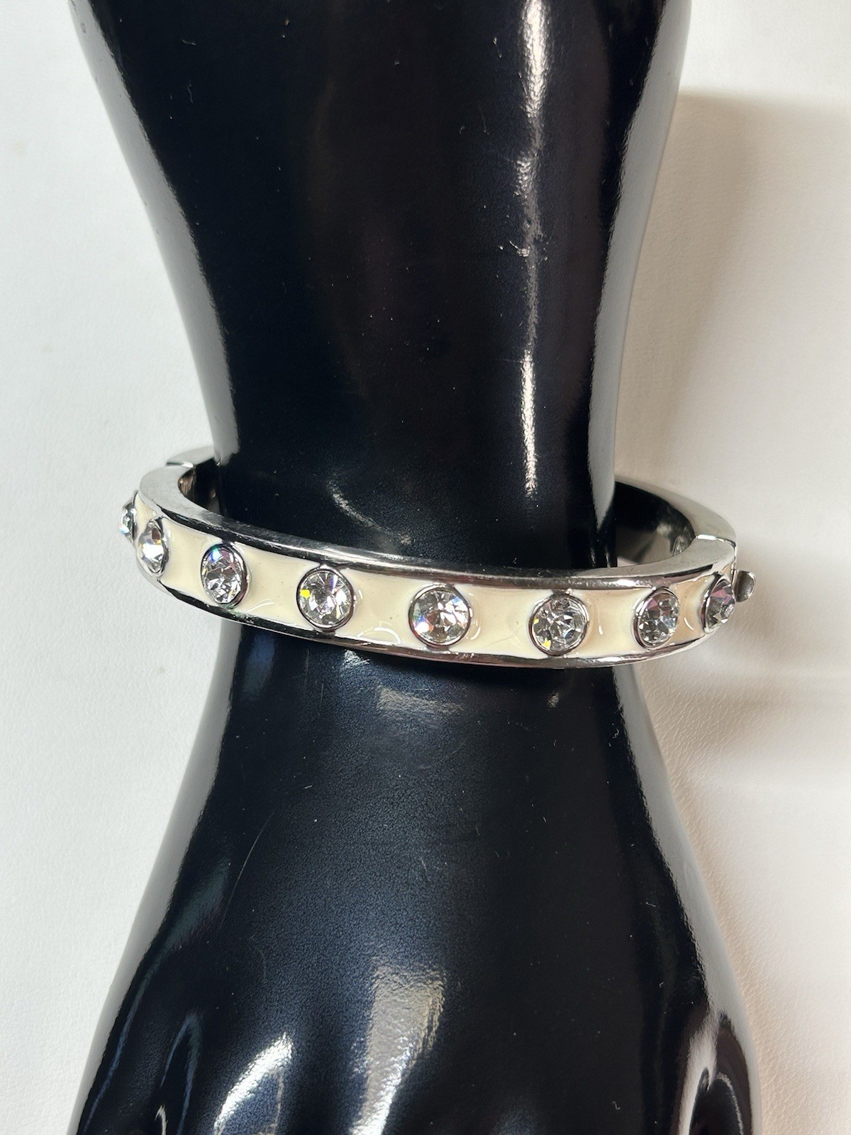 Givenchy Crystal Rhinestone Hinge Bangle Bracelet… - image 3