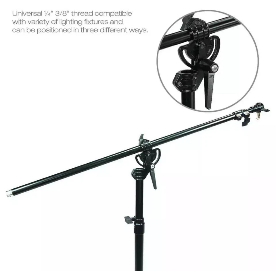 5ft Photo Studio Boom Arm Light Stand Adjustable Rotatable Tripod Free Gift 🎁 - Image 3 of 4