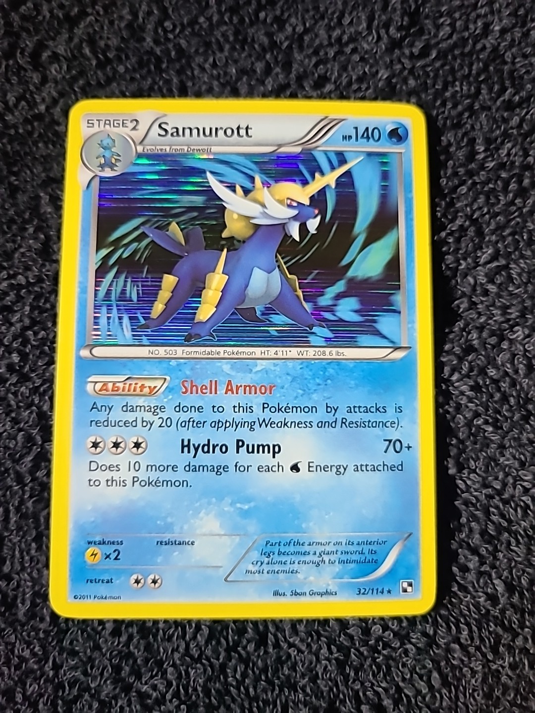 Pokemon TCG Samurott 32/114 Black & White Holo