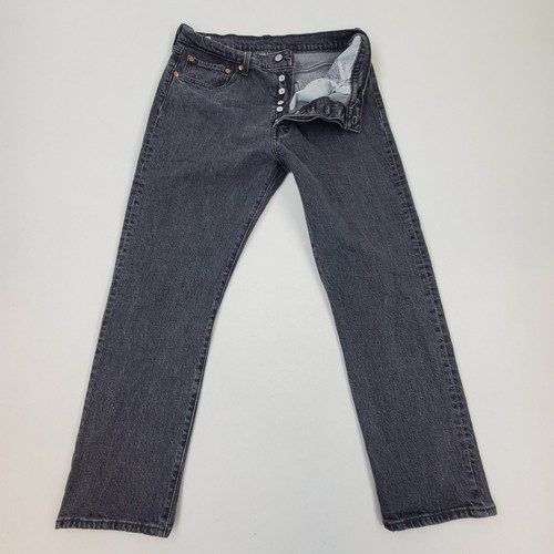 Levi's 501 Jeans Herren Größe 32 x28 Knopfleiste klassisch gerade schwarz - Bild 1 von 13