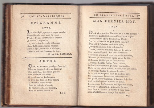 POÉSIES SATYRIQUES du Dix-Huitième Siècle attribuées de MARSY 1782 T1-2 EO RARE - Picture 9 of 12