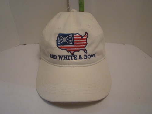 Red White & Bows Hat Cap USA Slide Back - Bild 1 von 2