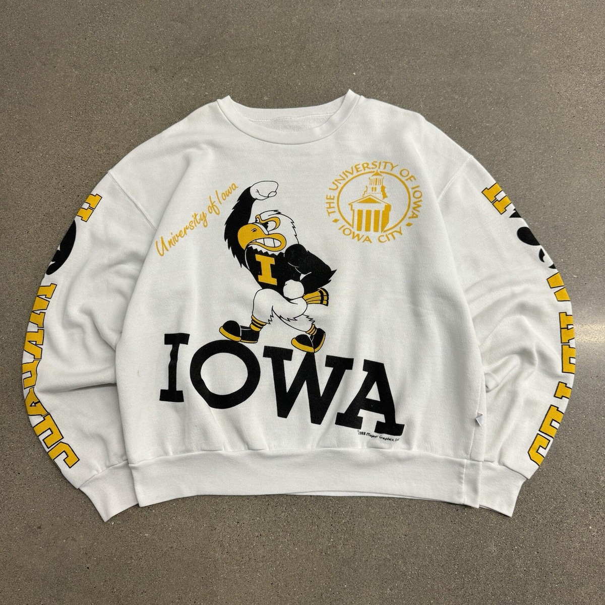 トップス USA Vintage IOWA College Sweat 80s Boro USA Vintage IOWA College Sweat 80s Boro