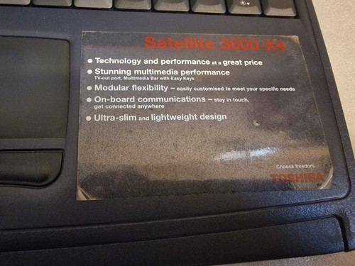 Vintage Toshiba Satellite S3000-X4 Laptop 14' , Untested, Read Description - Afbeelding 6 van 17