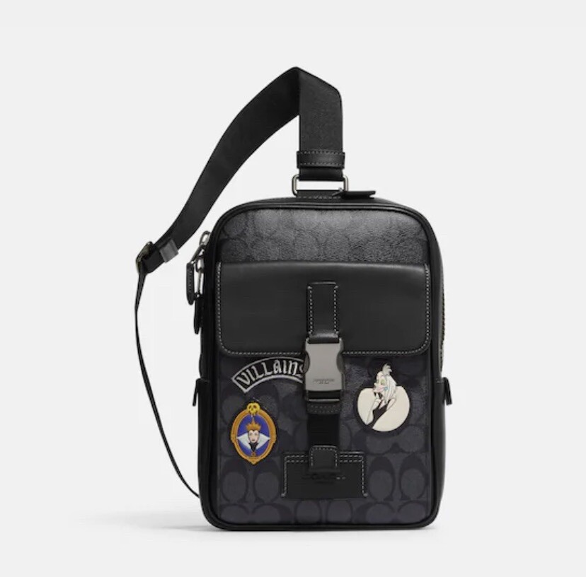 NWT MEN's Disney X Coach Track Pack Villains In Signature