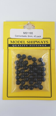 Cannonballs, Cannon Balls, 6Mm 40 Pack Ms1185