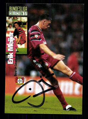 Erik Meijer Bayer Leverkusen Panini Card 1997 Original Signiert +A 228818