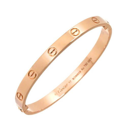 Cartier Love Bracelet Bangle 18K Pink Gold 750 Size17 90252086