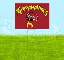 TRUMP TRUMPAMANIACS 2024 MAGA FJB 18x24 Yard Sign Snipe Election YS00074