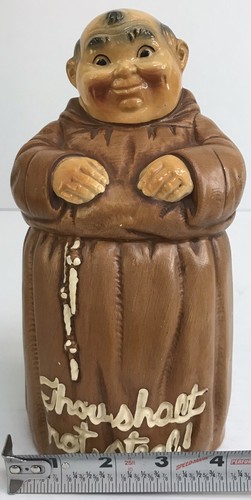Vintage 1960’s Friar Monk Coin Bank “Thou Shalt Not Steal” Twin Winton USA *Read - Picture 14 of 14