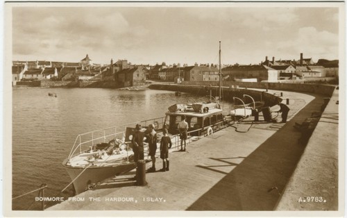 BOWMORE FROM THE HARBOUR - Isle of Islay Postcard - Picture 1 of 2