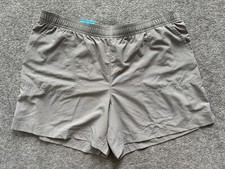 NWT COLUMBIA Shorts Men's L Nylon Elastic Drawstring 5" Inseam Gray Water