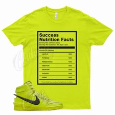Yellow SUCCESS Shirt for Ambush N Dunk Atomic Green Flash Lime Neon Volt 