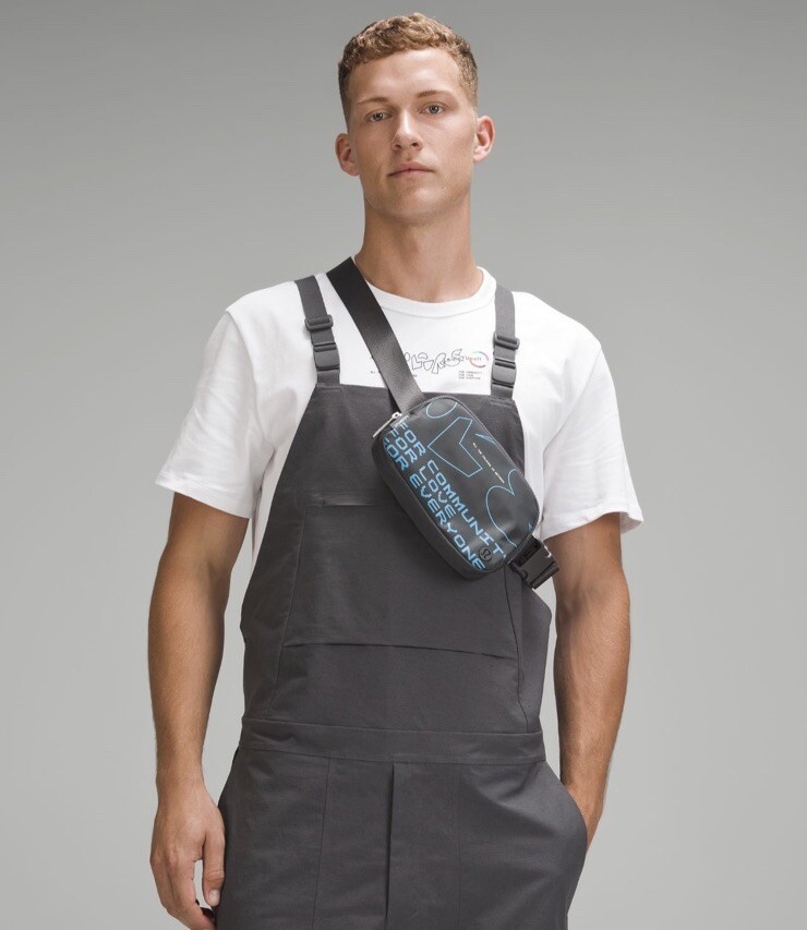 lululemon belt bag traverse grey NWT Lululemon Everywhere Belt Bag Traverse Grey Logo 1L Pride
