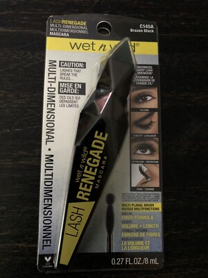 WET N WILD Lash Renegade Mascara Multi-Dimensional -C145A Brazen Black NEW