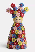 10.5" A24 MIDSOMMAR May Queen Christmas Tree Topper, Felted Wool, Florence Pugh