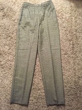 Women's Liz Claiborne Classics Black/White Woolmark Lined Wool Pants, Size 10