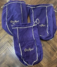 Lot of 10 - Large Crown Royal Bag 13 Inch bags- 1.75 Liter -