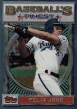 FELIX JOSE FINEST SILVER BASE KANSAS CITY ROYALS #81 1993 93 TOPPS