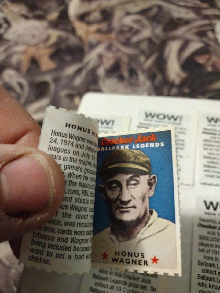 Mini cartas Cracker Jack Ballpark Legends Series 2005 1 y 2 juegos edición de comida rara Foto 3 de 4