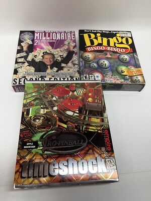 PC Bundle Who Wants To Be A Millionaire  Bingo Pro Pinball CD-ROM Untested