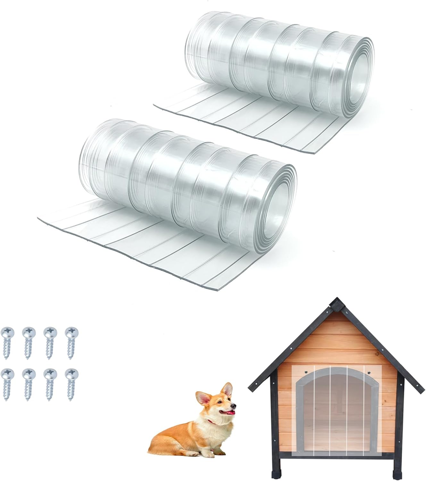 Dog Door Flaps, Dog House Door Flap, Plastic Vinyl Strips for DIY Pet