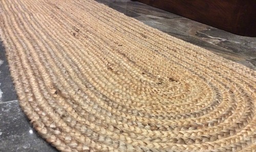 Oval Braided Natural 100% Jute Washable Reversible Rugs Runner Gold - All sizes - Picture 43 of 61