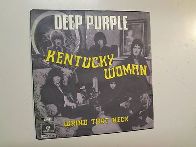 DEEP PURPLE: Kentucky Woman- Wring That Neck-Italy 7'' 1968 Parlophone E.M.I. PSL