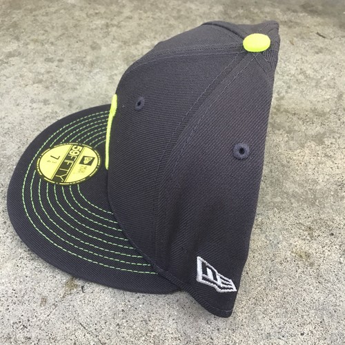 HUF x New Era 59Fifty Fitted Hat Gray Green Size 7 3/4 Forever H Classic H AM1 - Picture 3 of 8