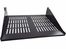 CNAweb 2U 19-Inch Vented Rackmount Shelf for Network Cabinet Rack 15" Deep