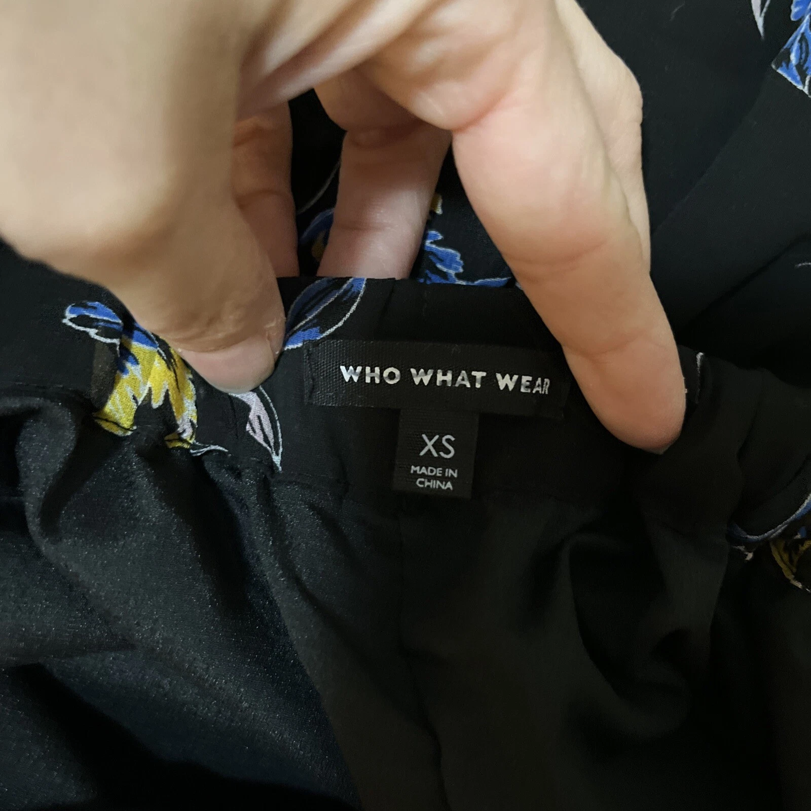 VETEMENTS Maxi abito foderato contadino Who What Wear Halter floreale a strati cottage core taglia XS