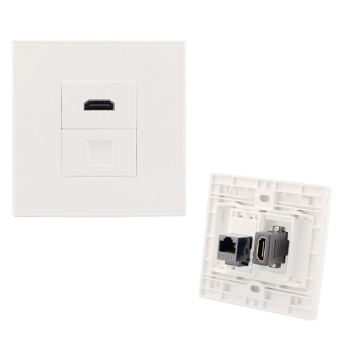 For HDMI With CAT6 RJ45 Female To Female Wall Panel Network Extender - Picture 2 of 6