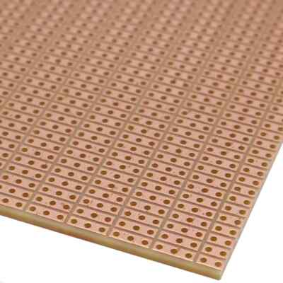 Lochkettenplatine 3-fach 200x100x1,5mm RM2,54 Cu 35µm Streifen Lochraster Board